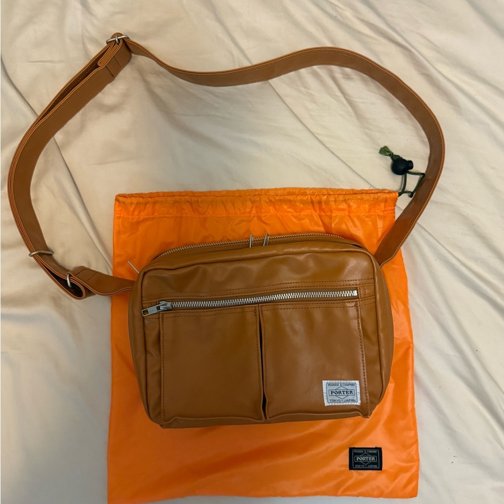Yoshida Bag PORTER FREE STYLE Shoulder Bag S Camel 707-08212 MADE IN JAPAN